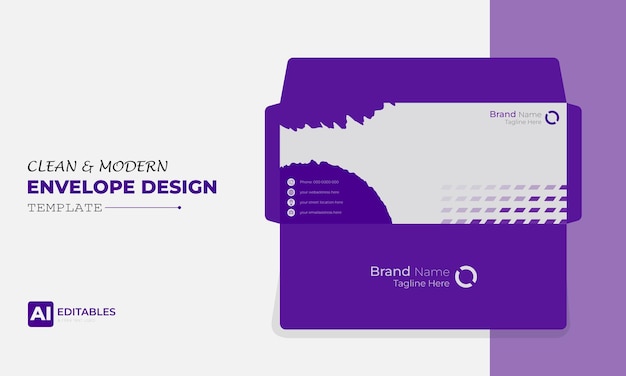 Vector modern envelope design template