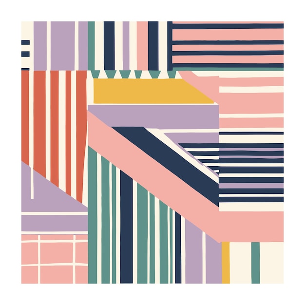 Vector modern geometric handdrawn pattern