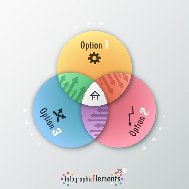 Vector modern infographic options banner with circles