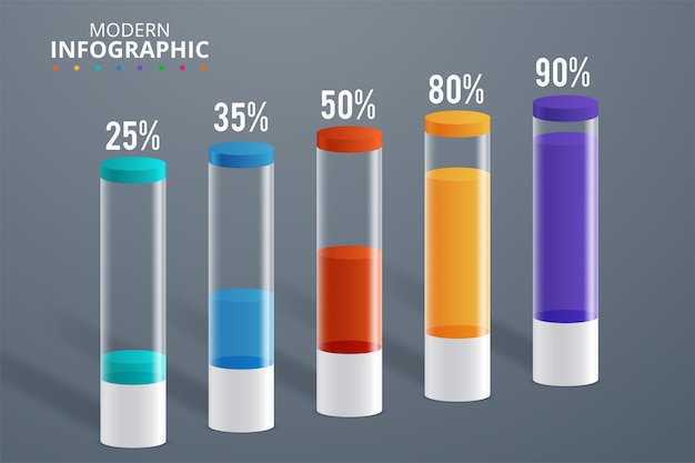 Vector modern infographics template cylinder vector illustration
