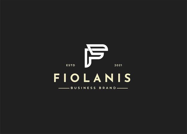 Vector modern initial f letter logo design template illustrations