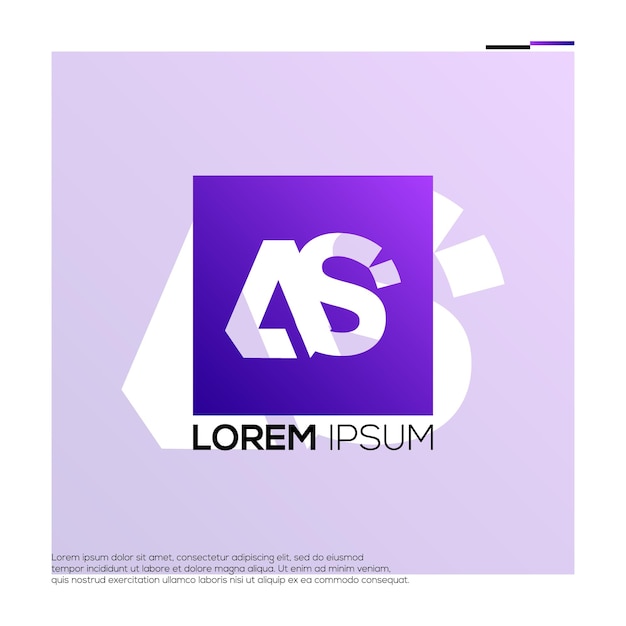 Vector modern initials as logo design ideas