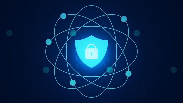 Vector modern internet and data security concept template design. vector stock illustration.