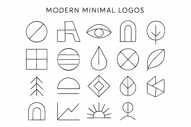 Vector modern minimalist abstract logo collection