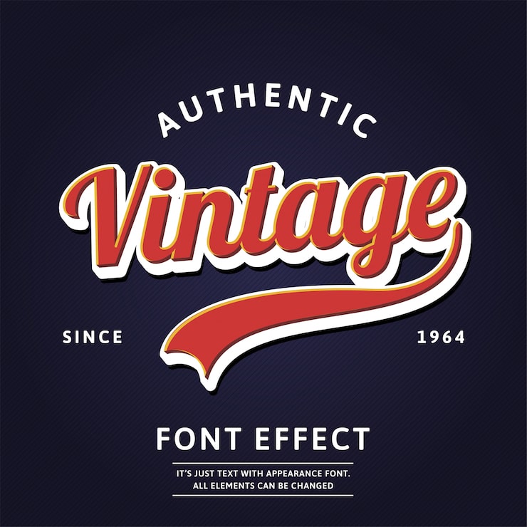 Modern script vintage authentic logo type