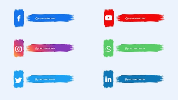 Vector modern social media lower thirds pack

