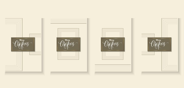 Vector modern soft brown christmas covers template design