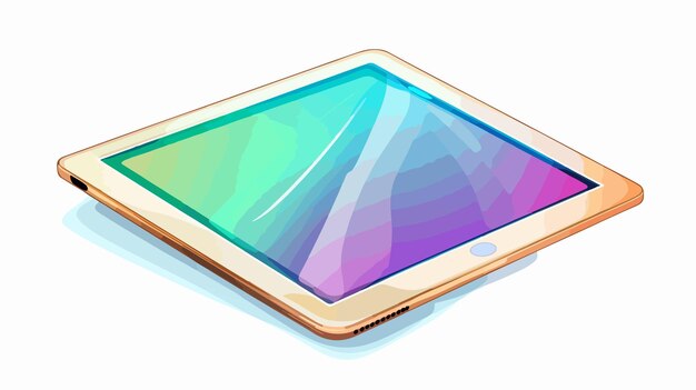 Vector modern technology tablet cartoon vector illustration
