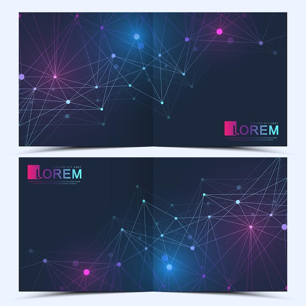 Vector modern template for square brochure