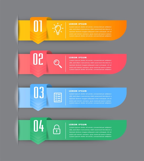 Vector modern text box template infographics banner