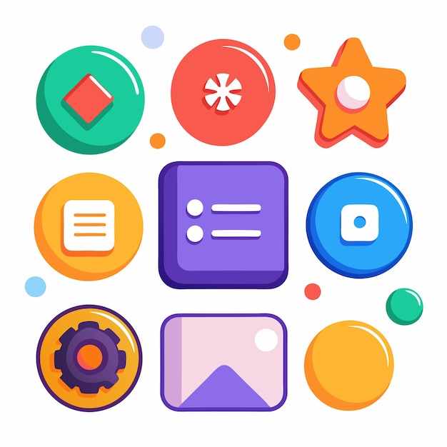 Vector modern web button collection for web site web design elements for ui designer