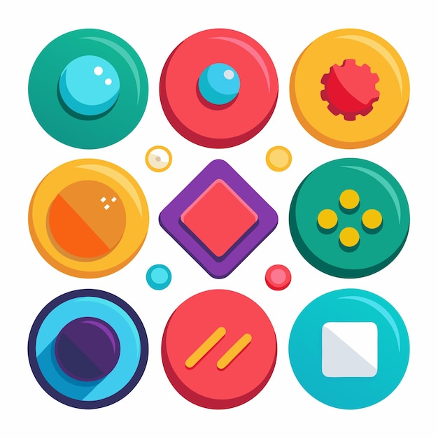 Vector modern web button collection for web site web design elements for ui designer