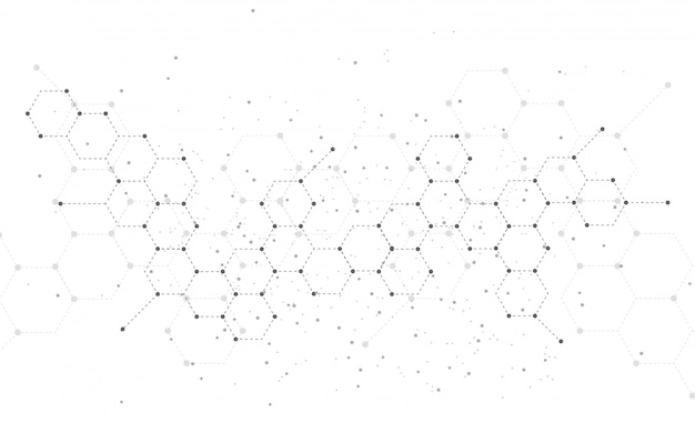 Vector molecular structure abstract tech background. medical design