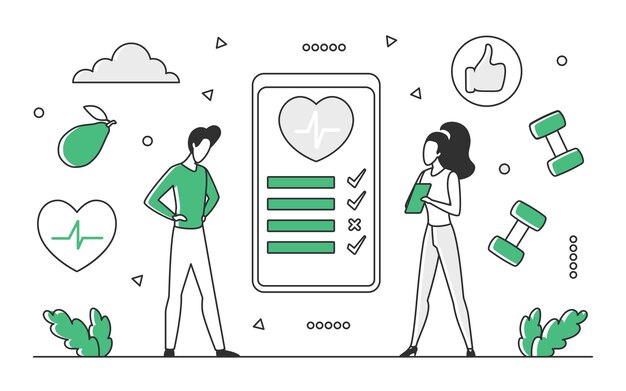 Vector monitoring health and sport activity application