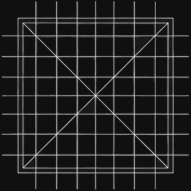 Vector monochrome lines and grids design a minimalist background featuring a clean monochrome grid pattern