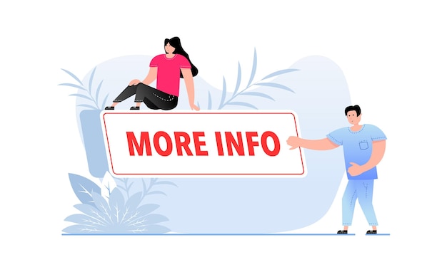 Vector more info button with cursor pointer click vector web button