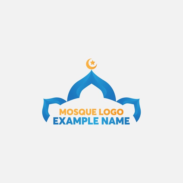 mosque logo template design vector emblem concept design creative symbol icon
