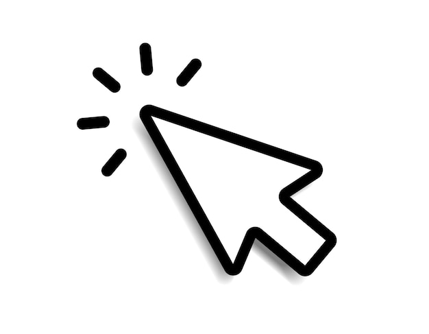 Vector mouse click cursor set hand cursor click icon mouse pointer set arrow cursor pointer click icon