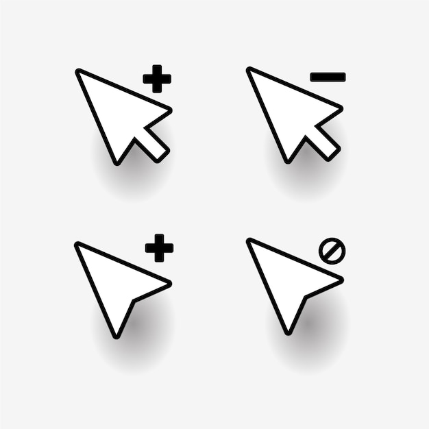 mouse cursor vector collection line cursor for your website and application simple design