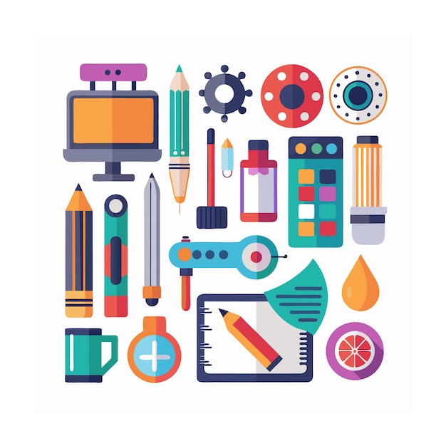 Vector multi concept design icons set