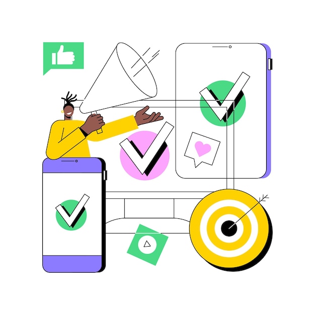 Vector multi device targeting abstract concept vector illustration