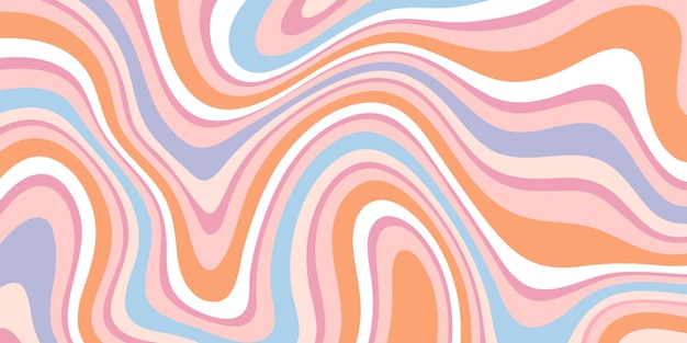 multicolored wavy pattern in retro style psychedelic abstract background