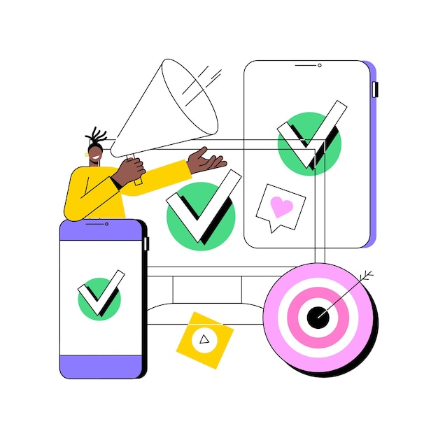 Vector multidevice targeting abstract concept vector illustration