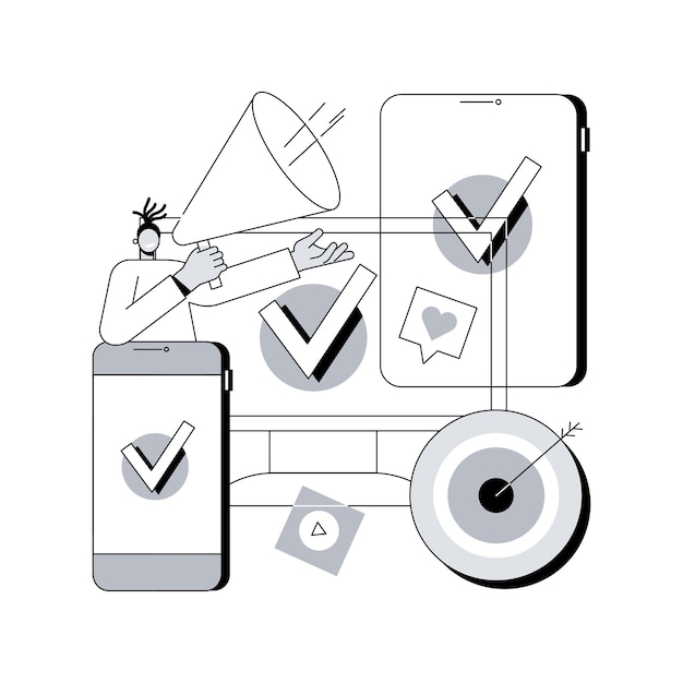 Vector multidevice targeting abstract concept vector illustration