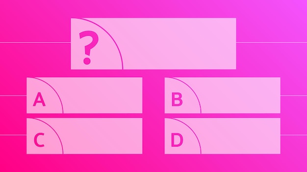 Vector multiple choice quiz template