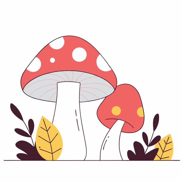 Vector mushroom vector illustration