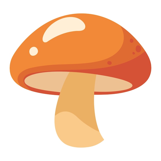 Vector mushroom vegetable icon isolated vector