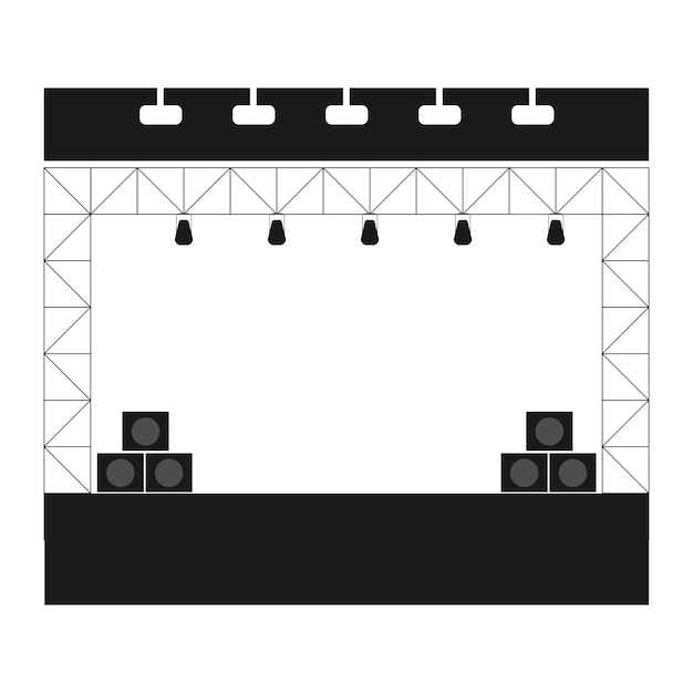 Vector music festival stage icon vector
