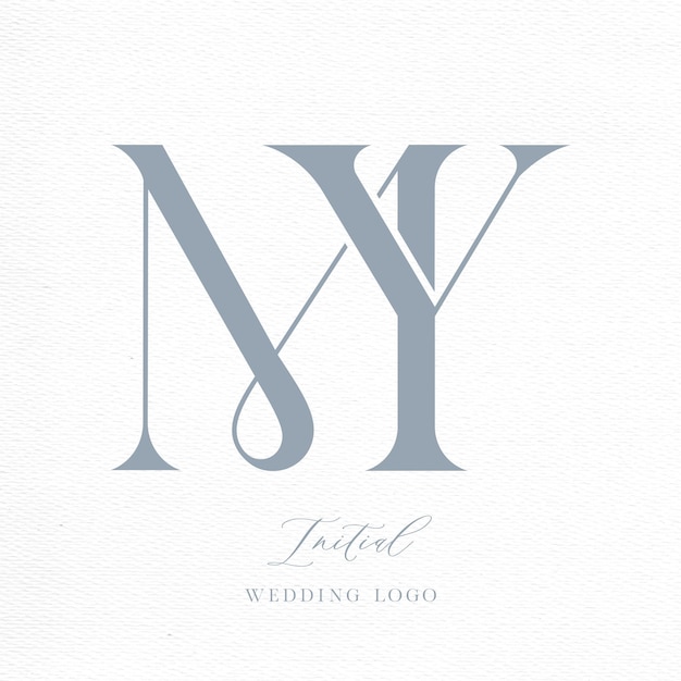 Vector my initial monogram wedding logo
