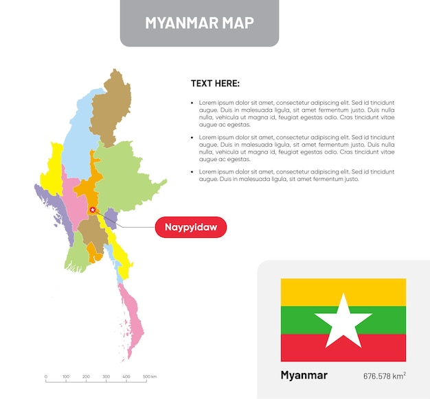 myanmar flag and map design map flag vector file