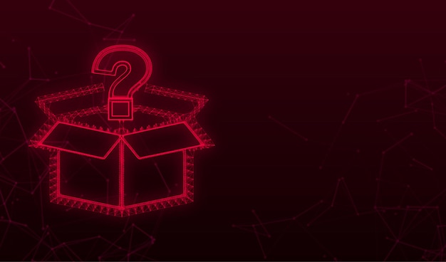 Vector mystery box plexus style packaging for concept design surprise present package design
