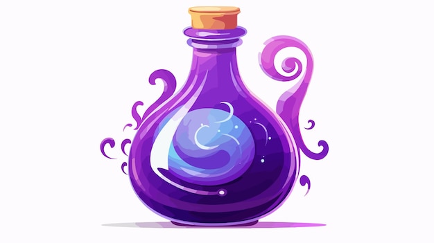 Vector mystical purple elixir vector illustration