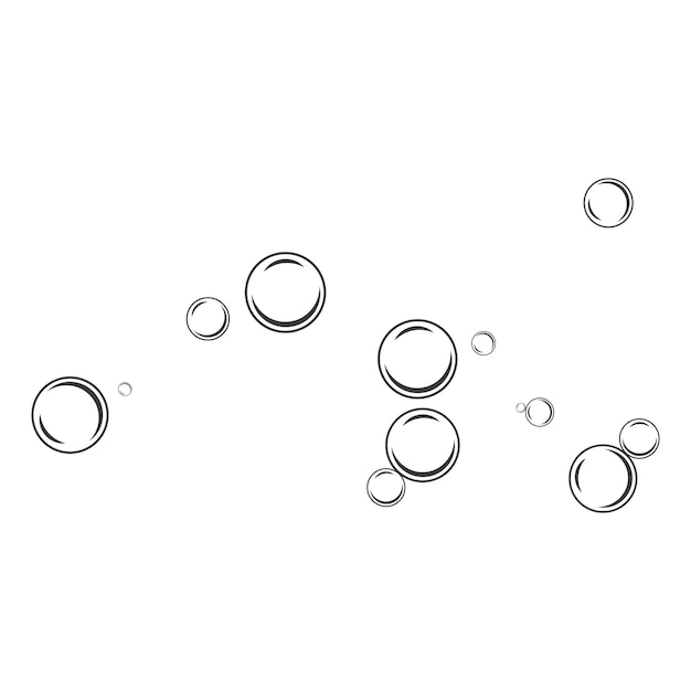 Vector natural realistic water bubble illustration vector design