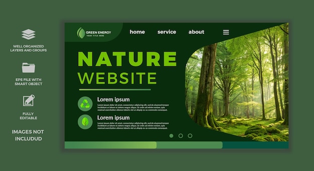 Vector nature website template