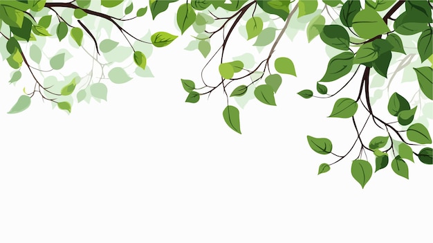 Vector natureinspired tree branches and leaves vector background design