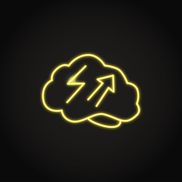 Vector neon increased energy icon