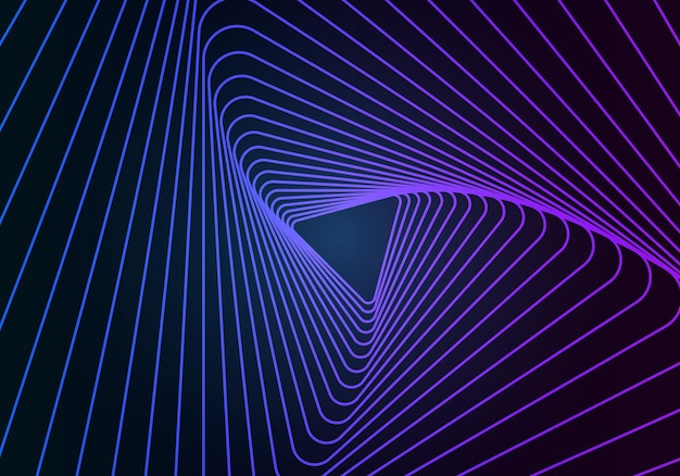 Vector neon swirling symbol illusion effect spiral background