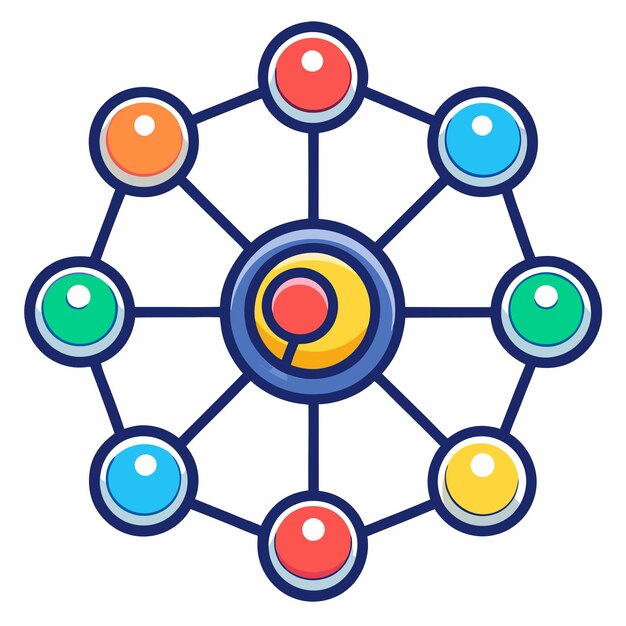 Vector network graphic icon