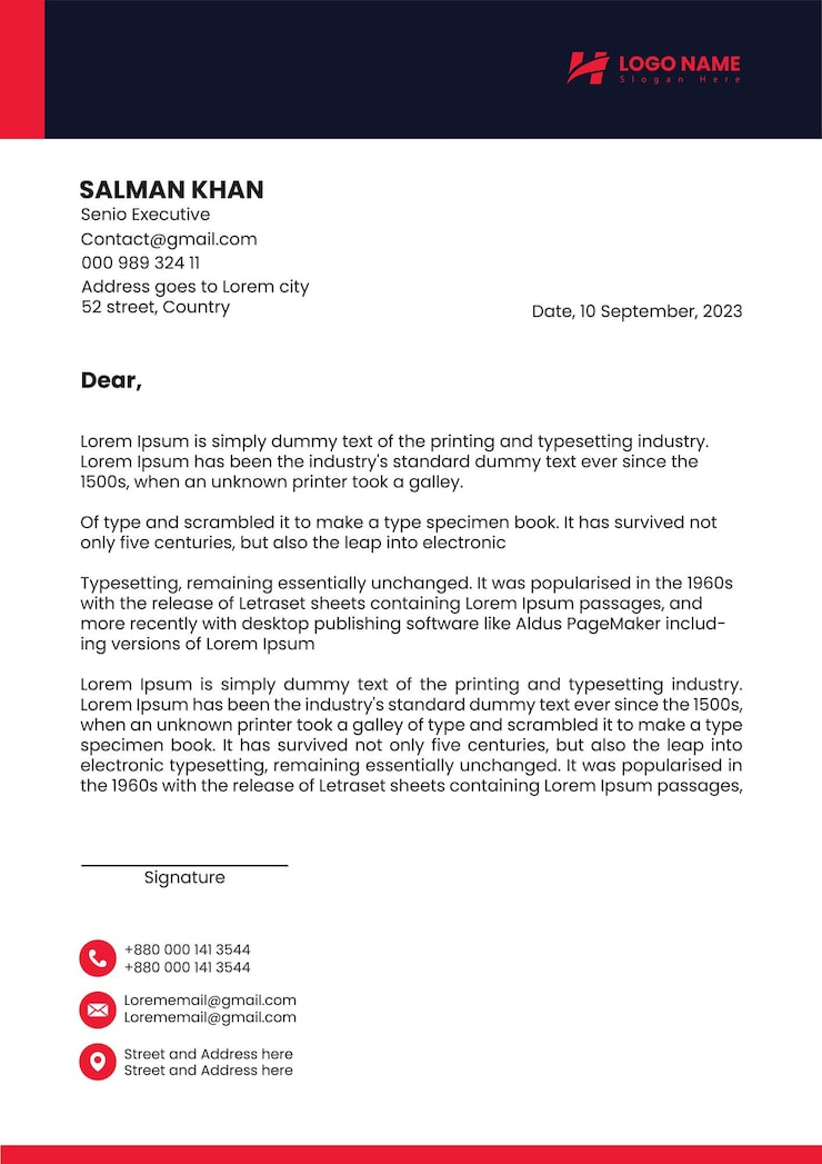 Vector new free vector professional creative letterhead template design