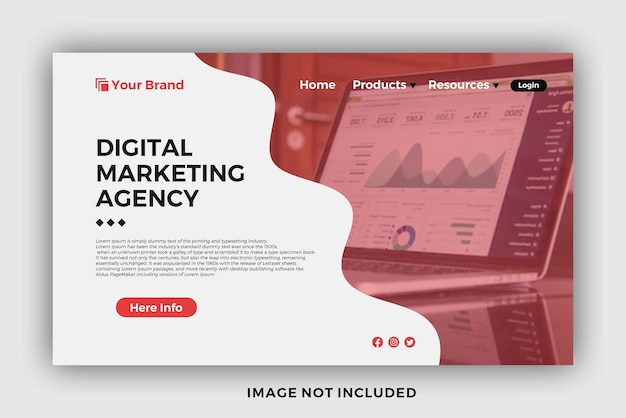 Vector new lading page tamplate