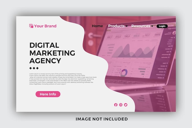 Vector new lading page tamplate