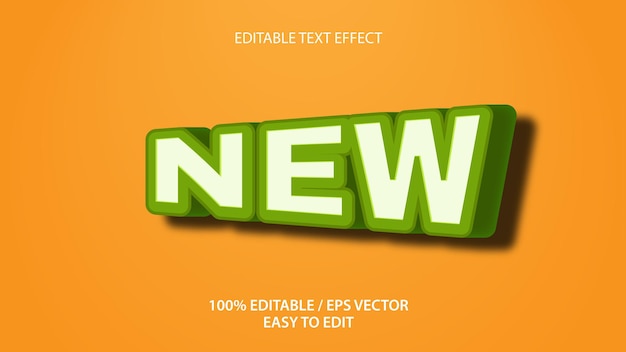 Vector new text effect editable premium vector