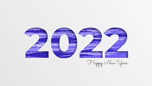 Vector new year 2022 background in paper style