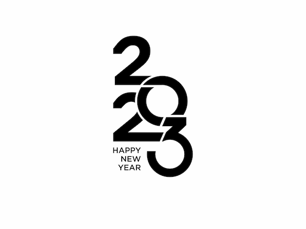 Vector new year 2023 elegant logo