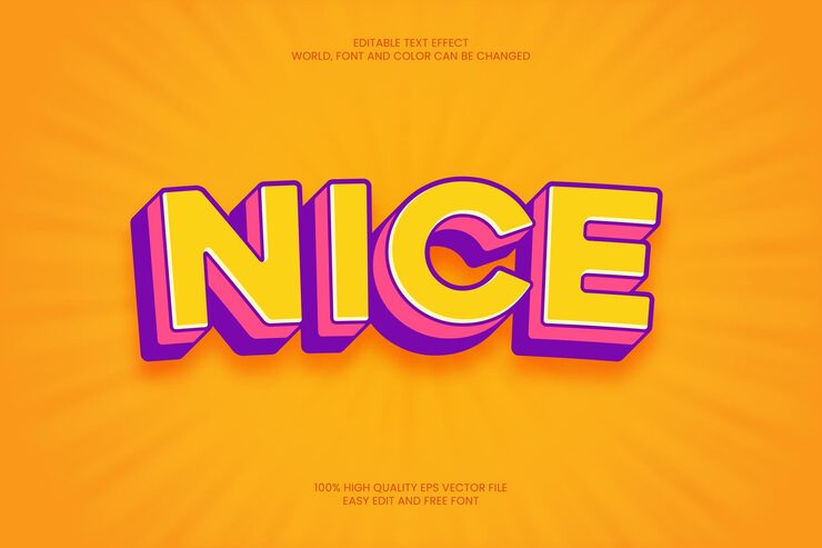 Nice comic editable text effect