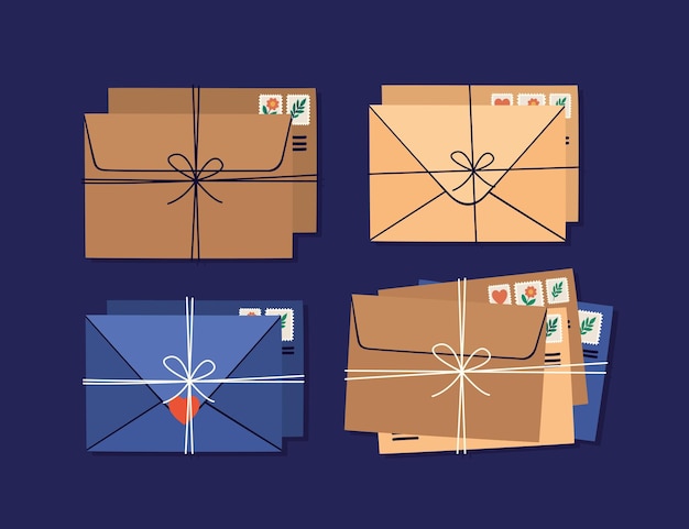 Vector nice envelopes pack